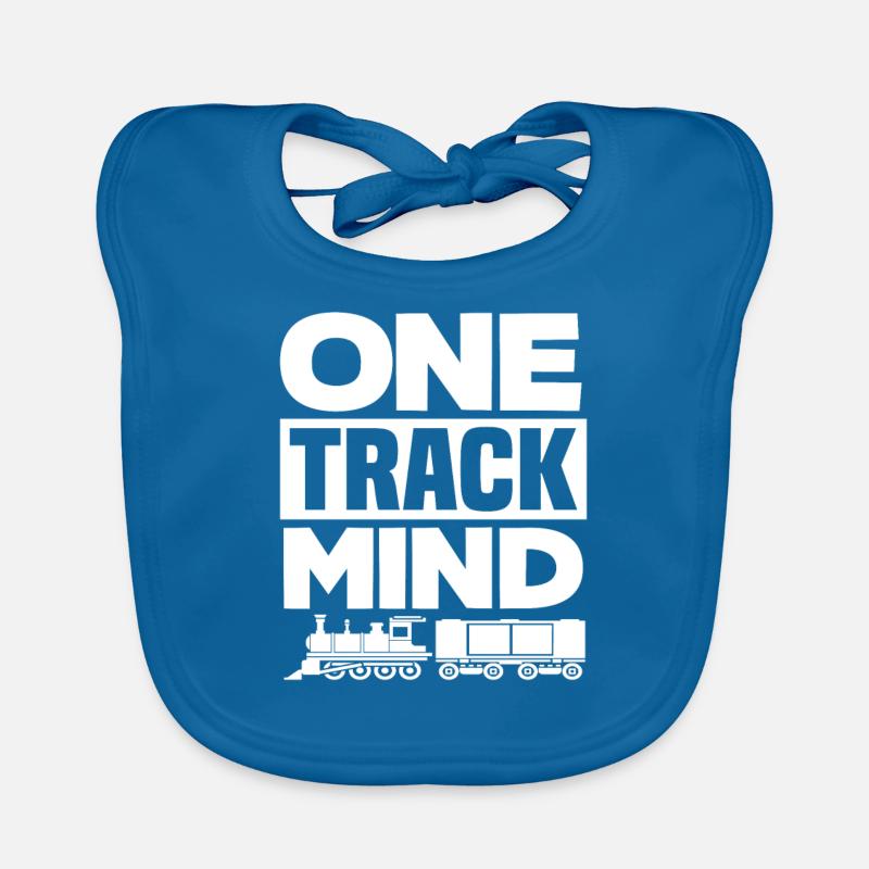 Single-track idea: railway, train Organic Baby Bibs