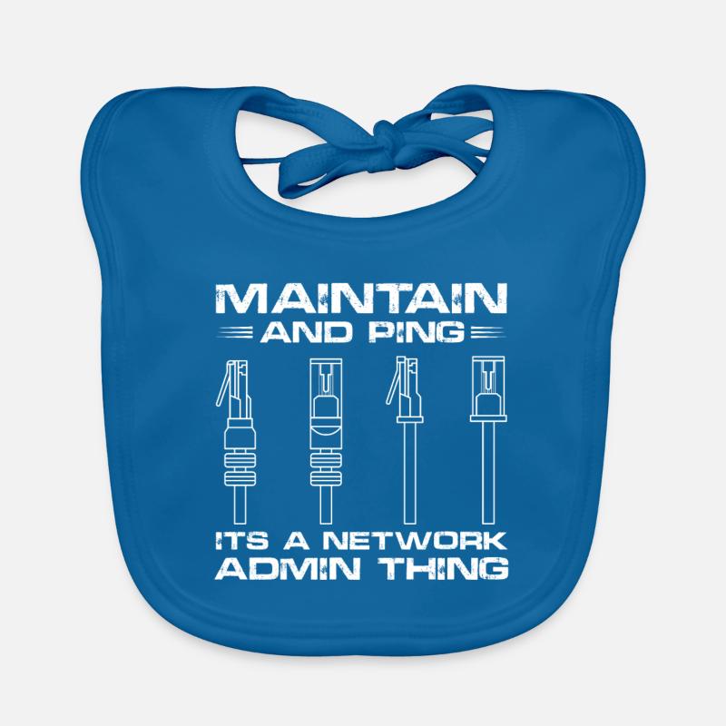 maintain and ping Design for a computer engineer Organic Baby Bibs