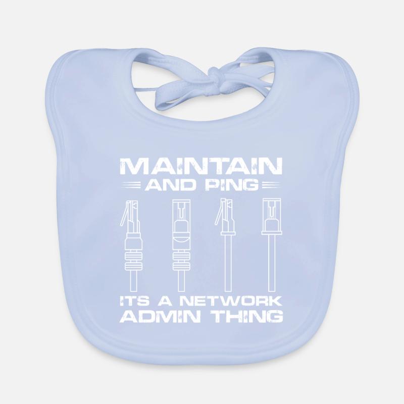 maintain and ping Design for a computer engineer Organic Baby Bibs