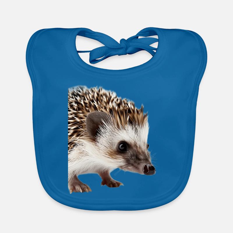 Igel - Baby Bio-Lätzchen - Pfauenblau