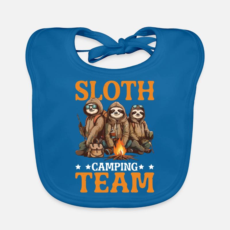 Sloth Camping Team 2 Baby Bio-Lätzchen