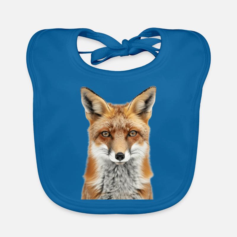 Fuchs - Baby Bio-Lätzchen - Pfauenblau