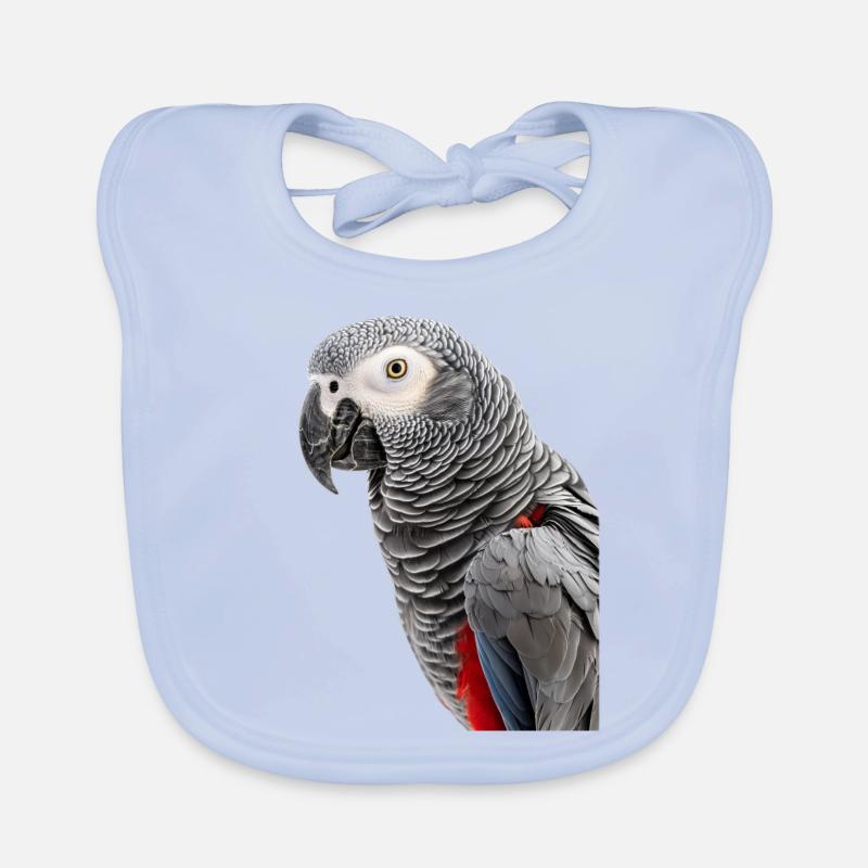 Gris africain Bavoir bio Bébé