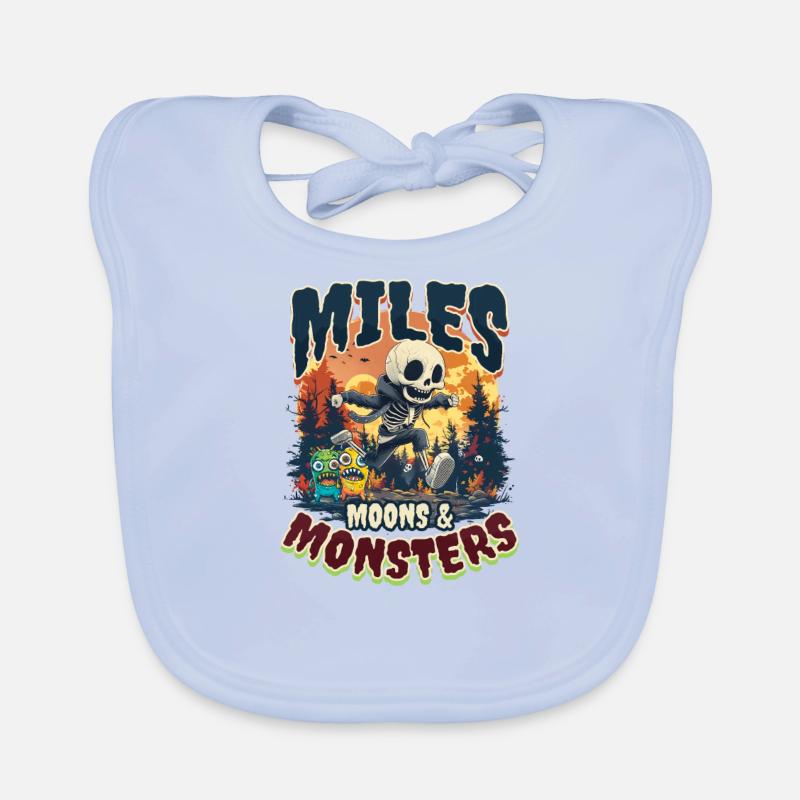 Halloween Runner Miles, Moons & Monsters Organic Baby Bibs