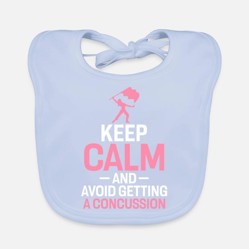 Keep Calm and Avoid Getting A Concussion Funny Organic Baby Bibs