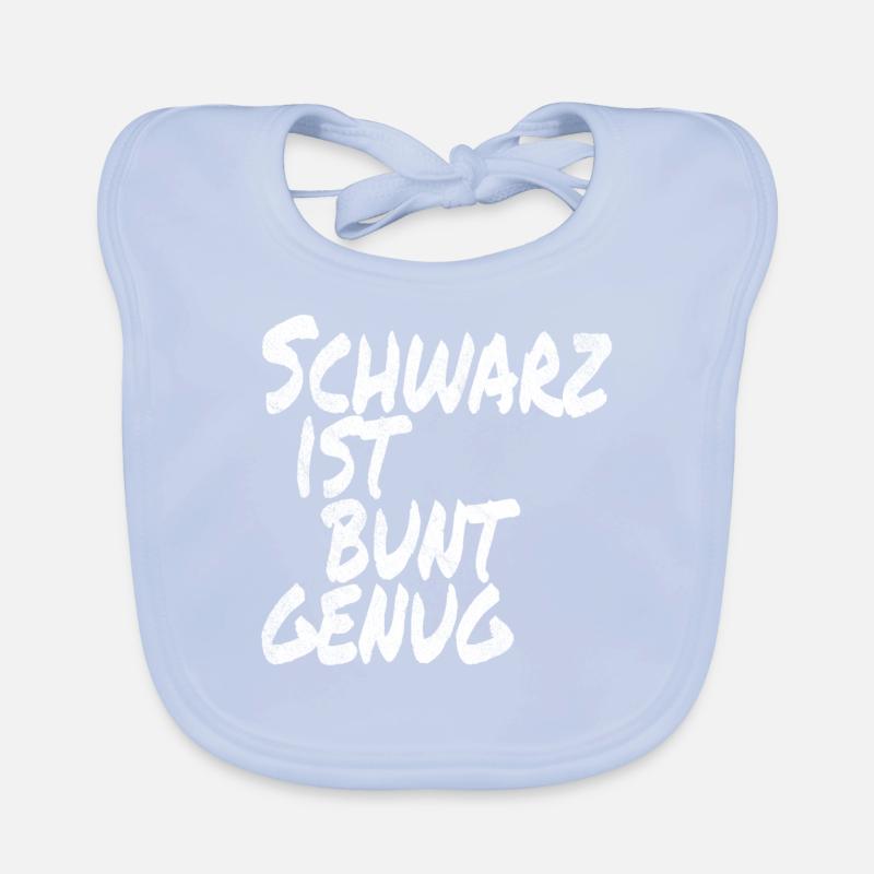 Black Is Colorful Enough Gothic Black Metal Emo Organic Baby Bibs
