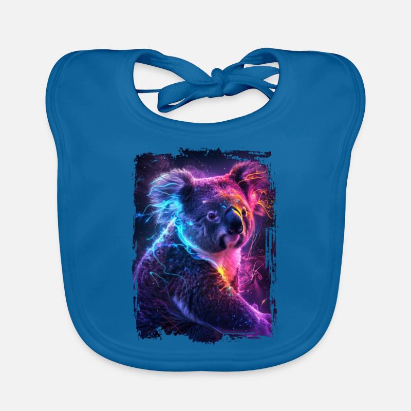 Koala - Baby Bio-Lätzchen - Pfauenblau