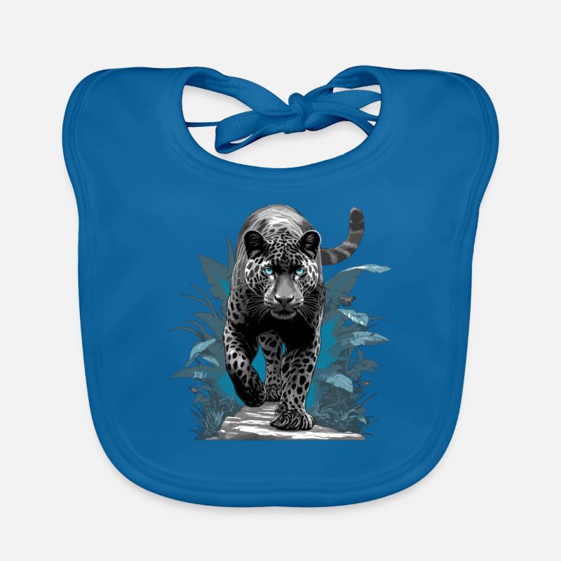 Panthers Panther - Baby Bio-Lätzchen - Pfauenblau