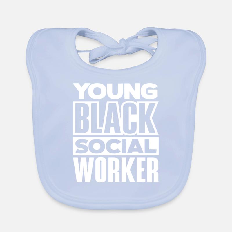 Young Black Social Workers Organic Baby Bibs