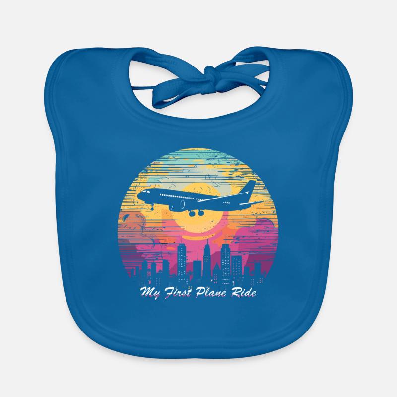 My First Flight First Time Flying Organic Baby Bibs