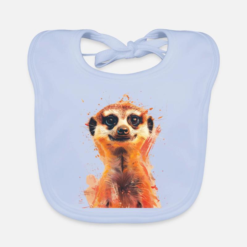 Erdmännchen Baby Bio-Lätzchen