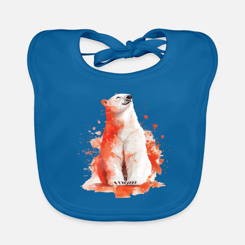 Ours blanc Bavoir bio Bébé