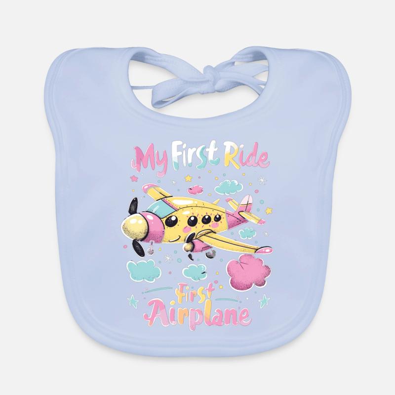 My First Flight First Time Flying Organic Baby Bibs