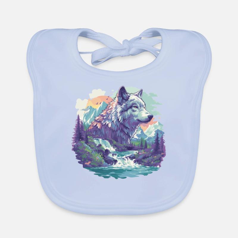Wolves Wolf Organic Baby Bibs