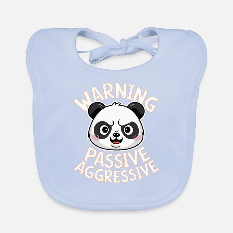 Vorsicht Passiv Aggressiver Panda Baby Bio-Lätzchen