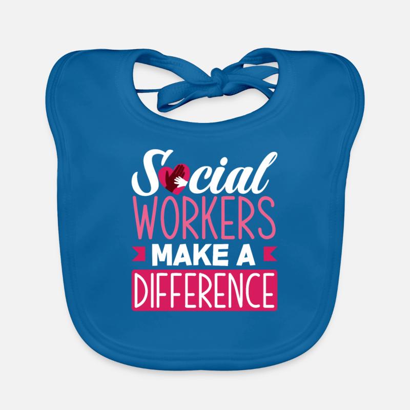 Social workers make a difference Organic Baby Bibs