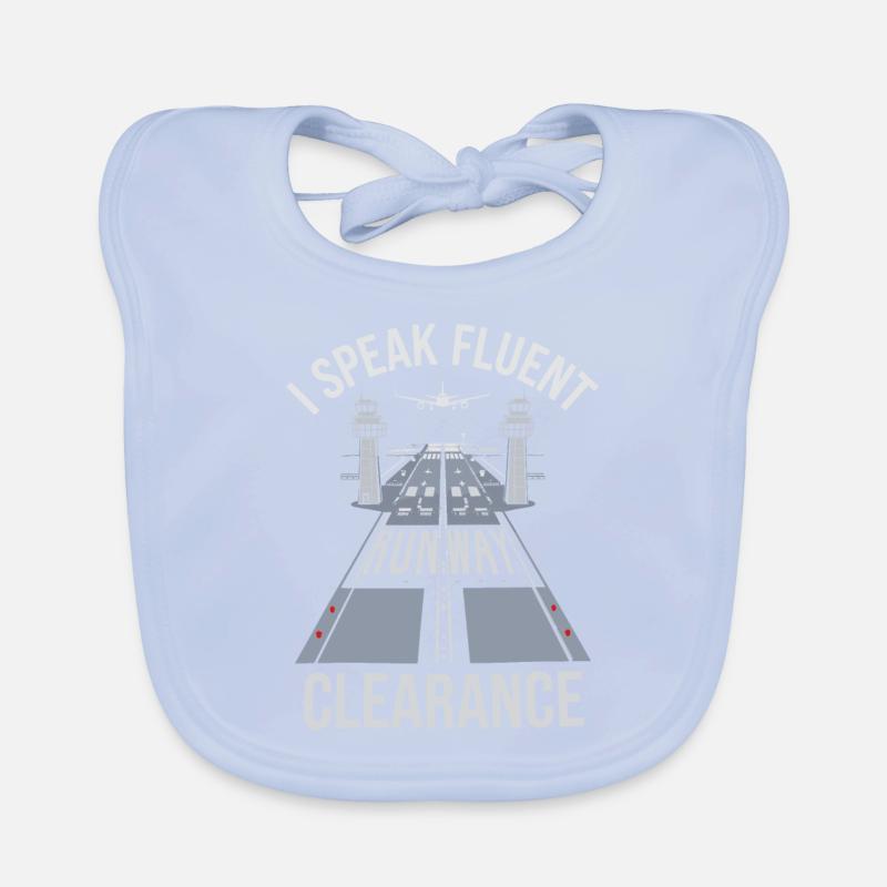 Air traffic controller Organic Baby Bibs