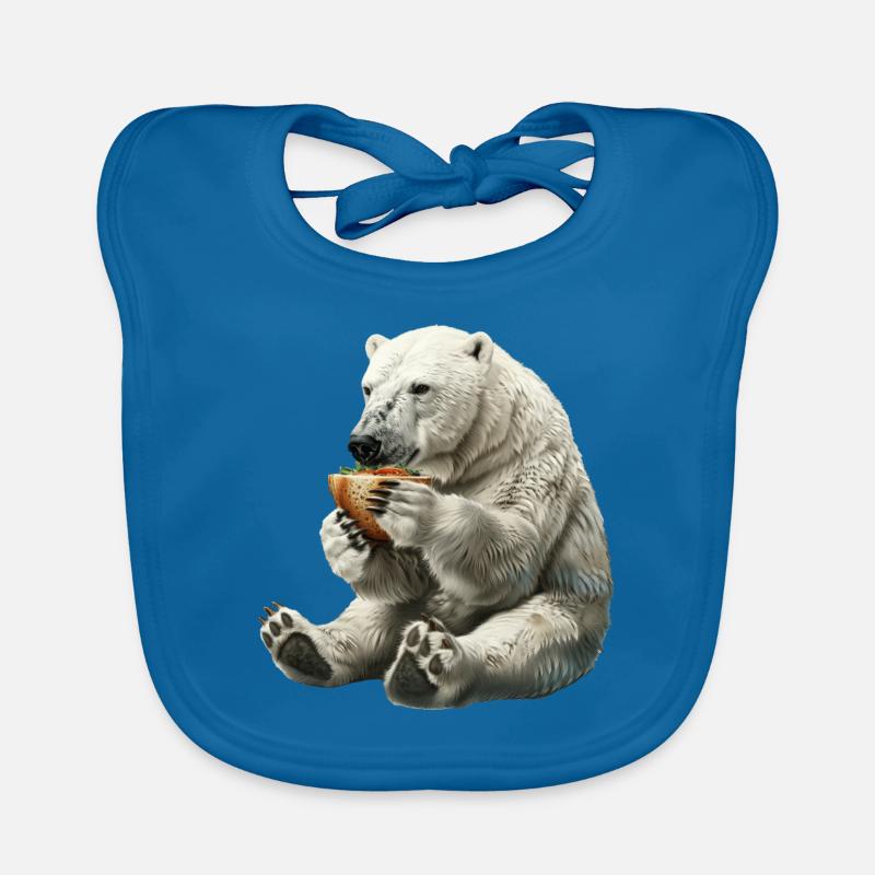 Ours blanc Bavoir bio Bébé