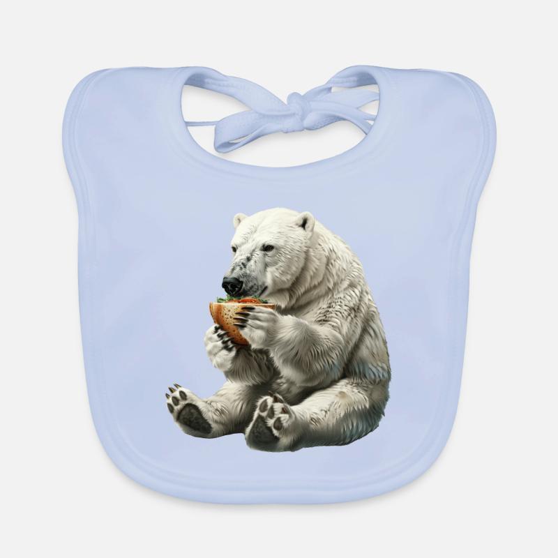 Polar bear Organic Baby Bibs