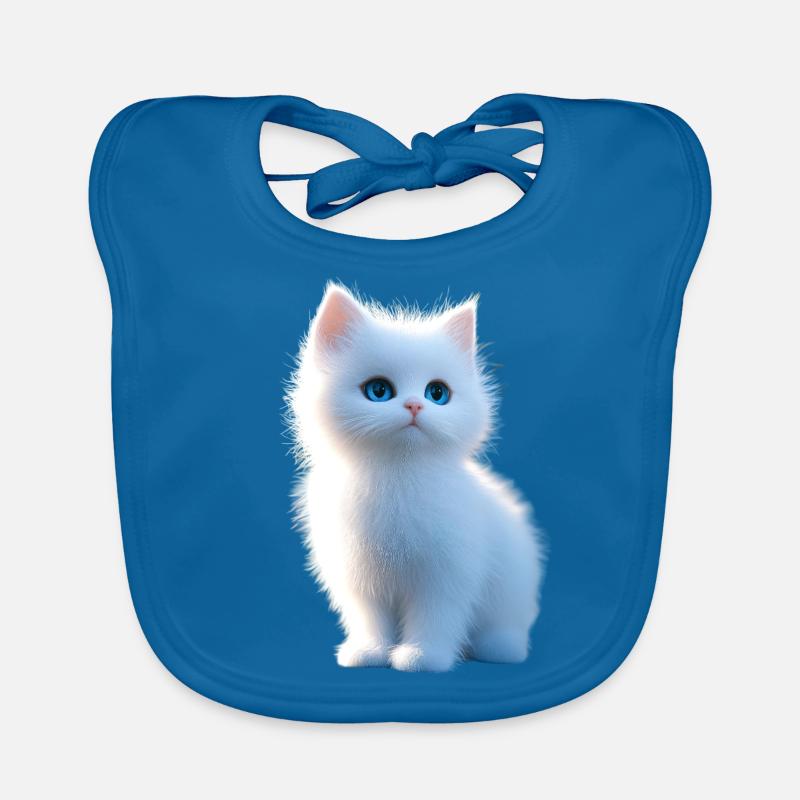 Chat Angora Blanc Chat Angora Chats Angora Mignons Bavoir bio Bébé
