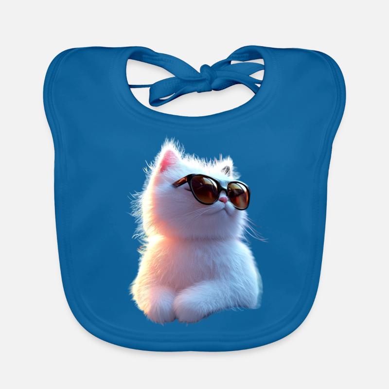 Chat Angora Blanc Chat Angora Chats Angora Mignons Bavoir bio Bébé
