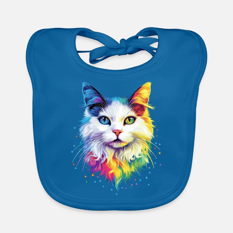 Chat Angora Blanc Chat Angora Chats Angora Mignons Bavoir bio Bébé