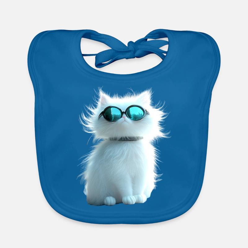 Chat Angora Blanc Chat Angora Chats Angora Mignons Bavoir bio Bébé