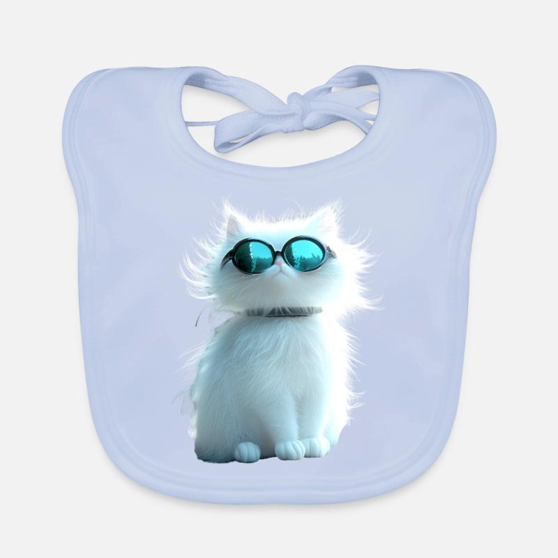 Chat Angora Blanc Chat Angora Chats Angora Mignons Bavoir bio Bébé