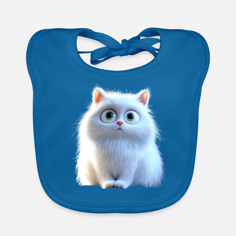 Chat Angora Blanc Chat Angora Chats Angora Mignons Bavoir bio Bébé