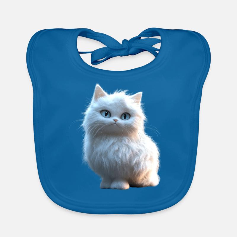 Chat Angora Blanc Chat Angora Chats Angora Mignons Bavoir bio Bébé