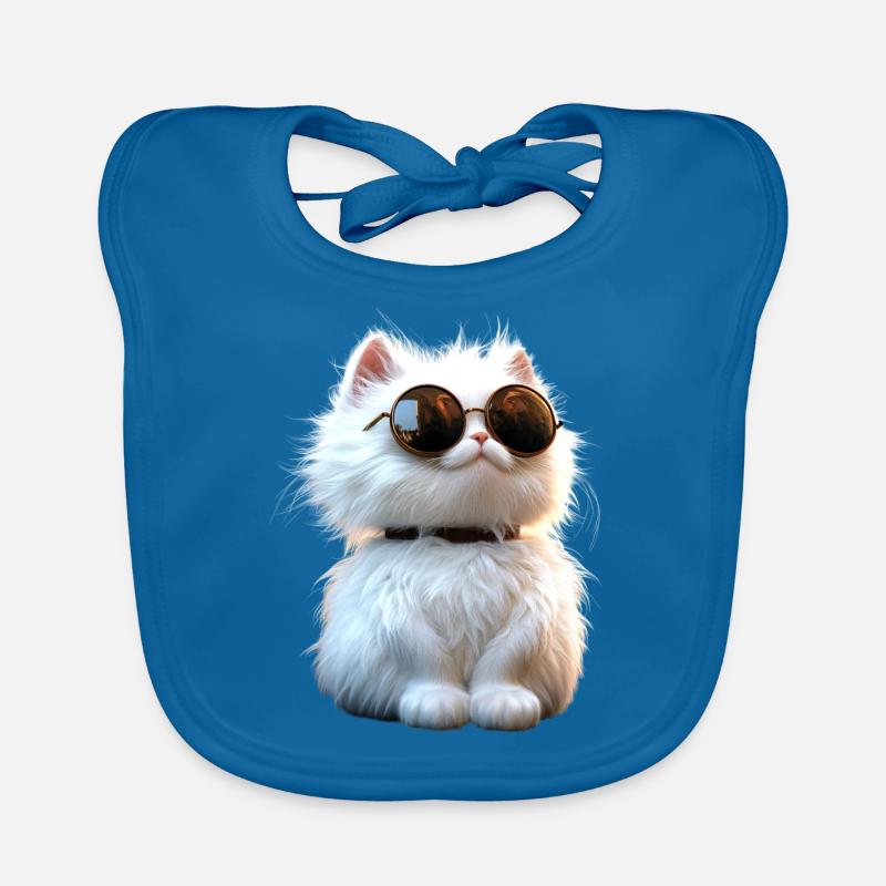 Chat Angora Blanc Chat Angora Chats Angora Mignons Bavoir bio Bébé