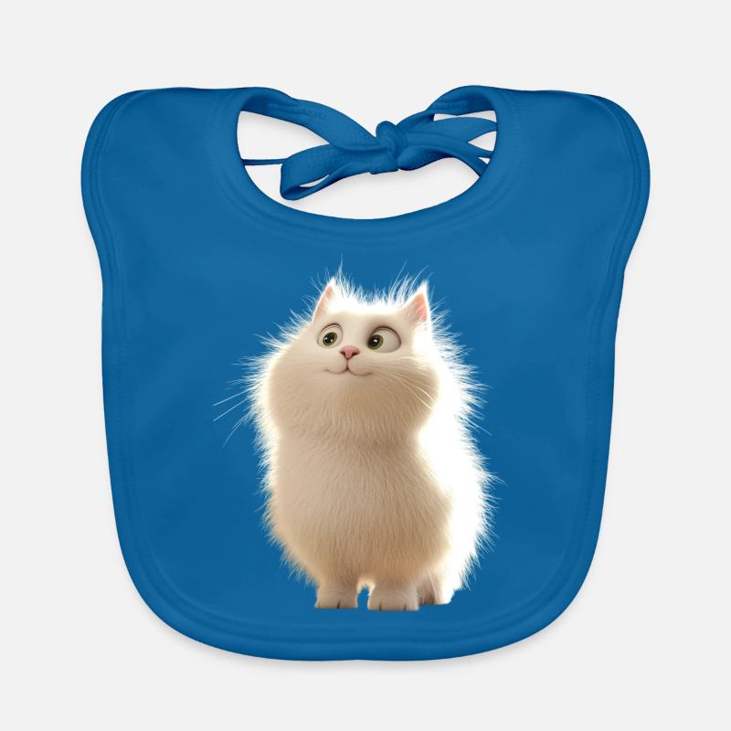Chat Angora Blanc Chat Angora Chats Angora Mignons Bavoir bio Bébé