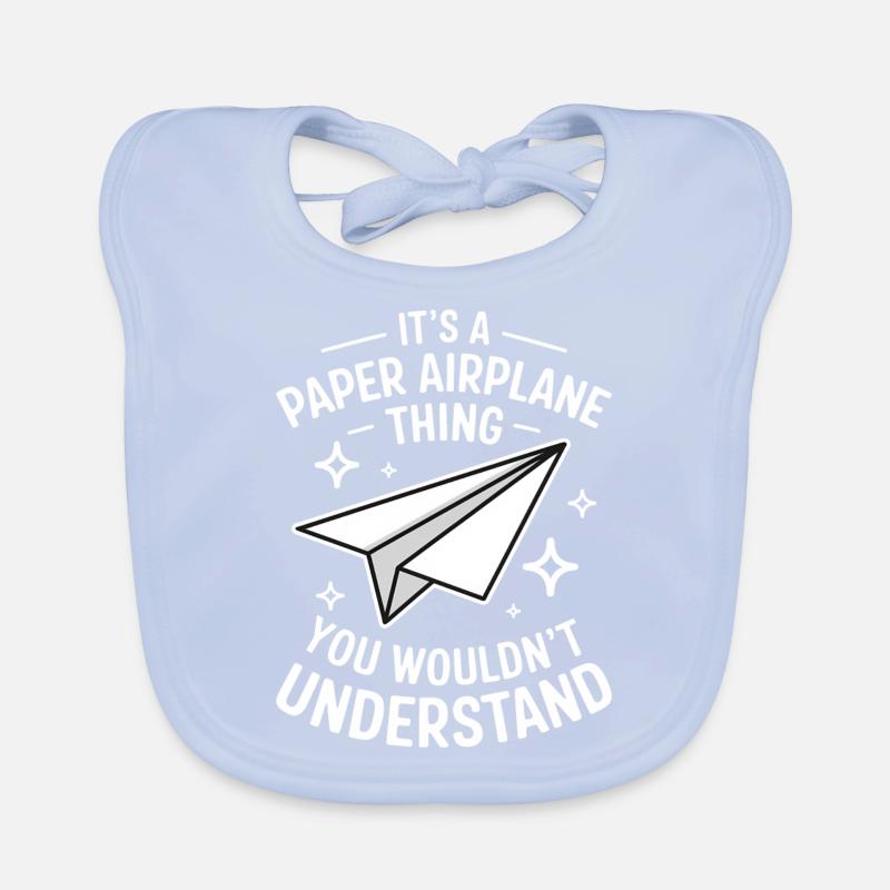Papierflieger Spruch Witz Papierflugzeug Geschenk Baby Bio-Lätzchen