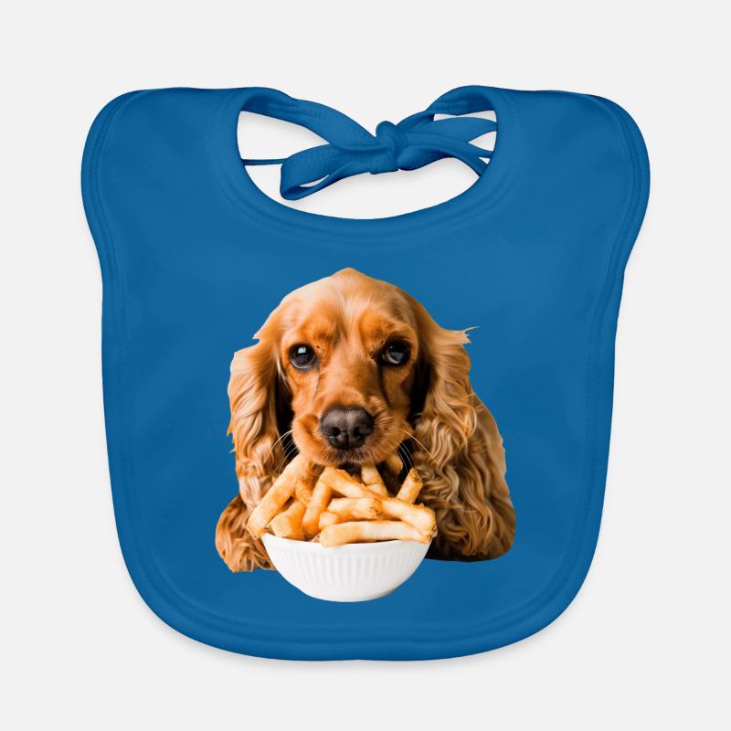 Cocker Spaniel - Baby Bio-Lätzchen - Pfauenblau