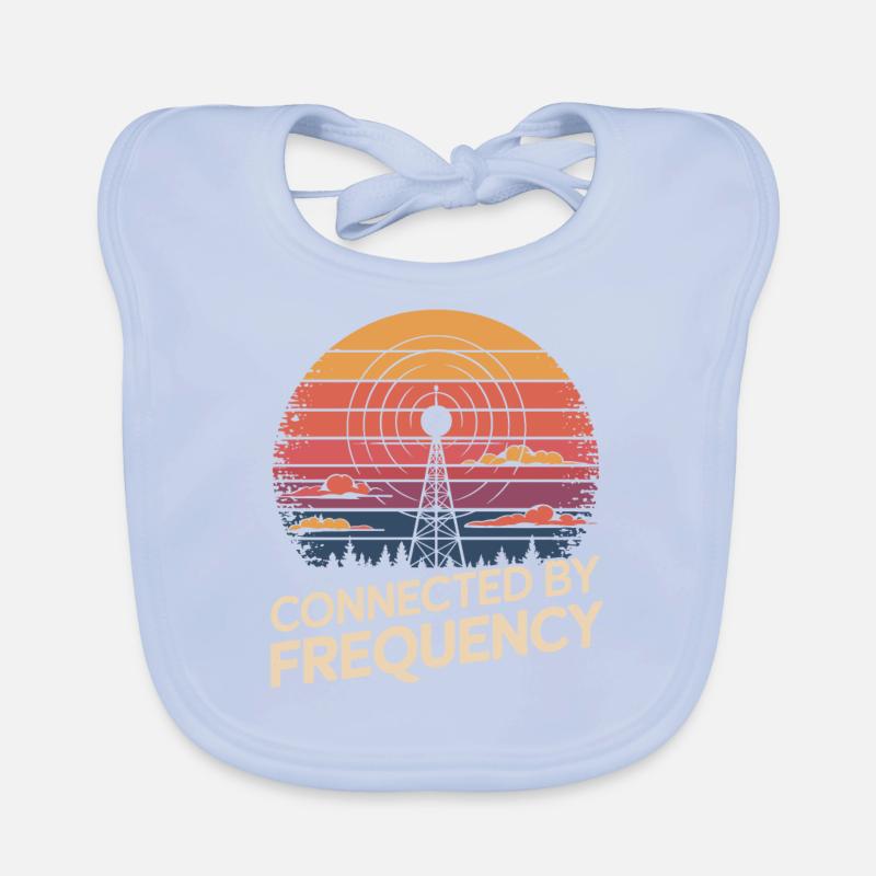 Amateur radio operator connected by frequency Organic Baby Bibs