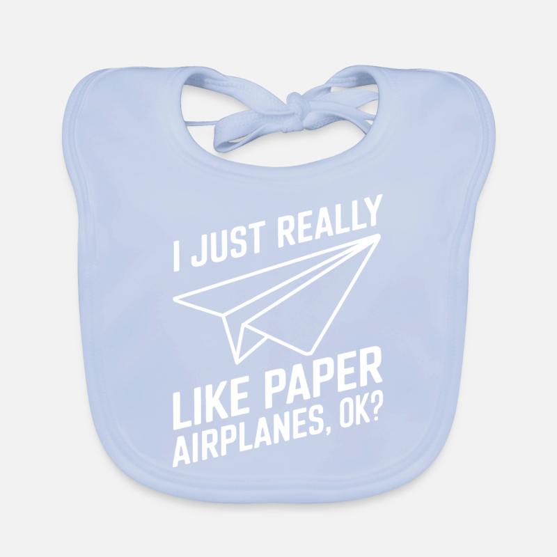 Papierflieger Spruch Witz Papierflugzeug Geschenk Baby Bio-Lätzchen