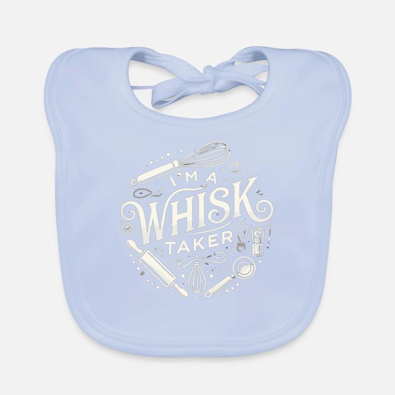 Ich bin ein Schneebesen-Träger Baby Bio-Lätzchen