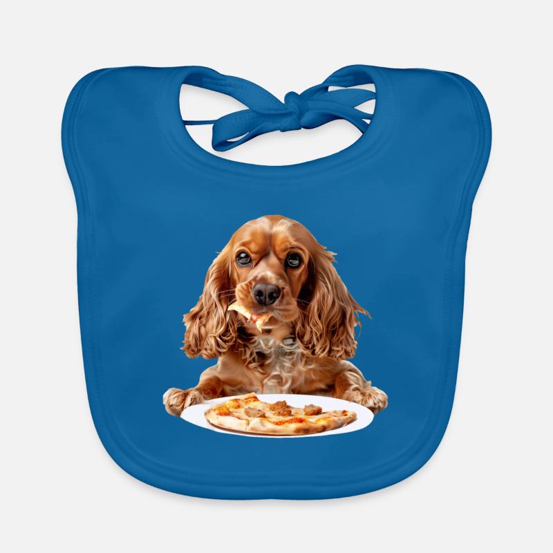 Cocker Spaniel - Baby Bio-Lätzchen - Pfauenblau
