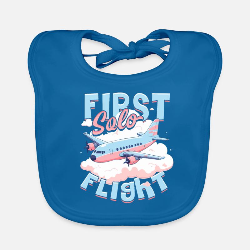 Erster Alleinflug Pilot First Solo Flight Baby Bio-Lätzchen