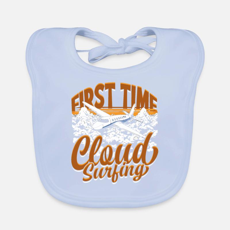 First Solo Flight Pilot First Time Cloud Surfing Organic Baby Bibs