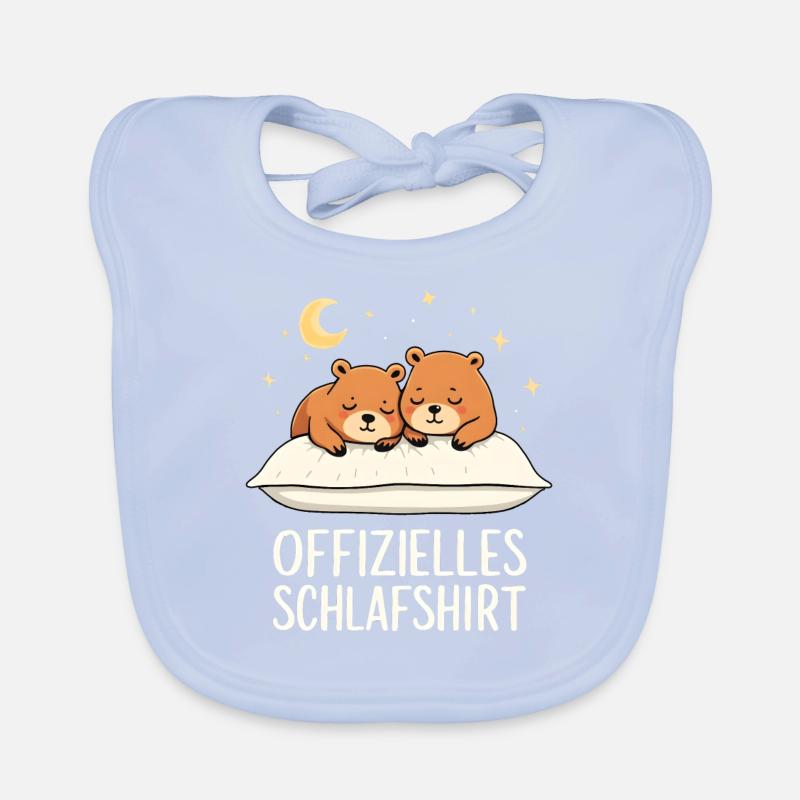 Official Sleep Shirt Capybaras Capybara Pair Organic Baby Bibs