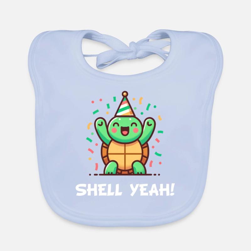 Shell ! Célébration Tortue Bavoir bio Bébé