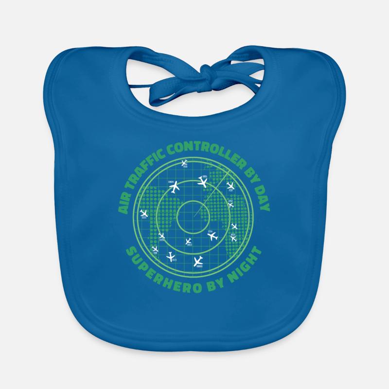 Air traffic controller Organic Baby Bibs
