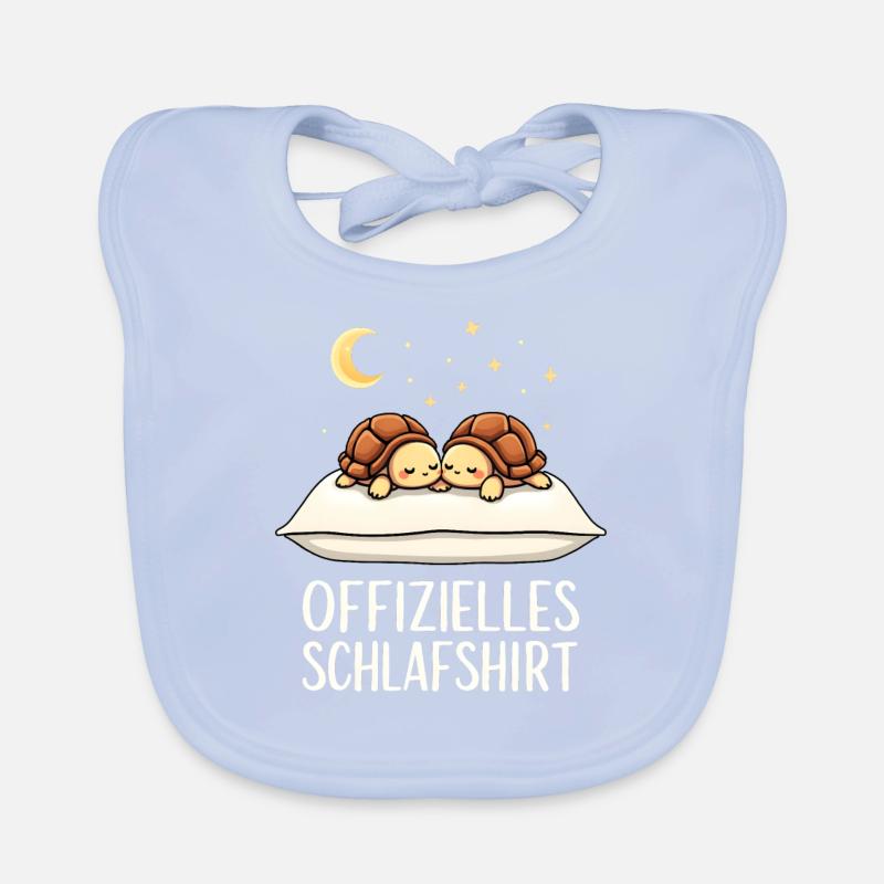 Official Sleeping Shirt Turtle Pair Organic Baby Bibs