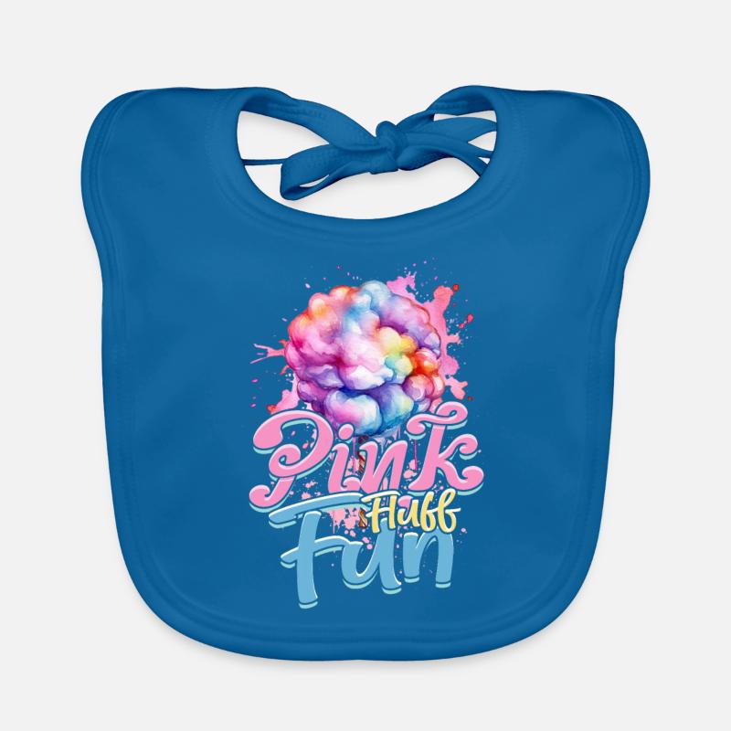 Barbe à papa rose Fluff Fun Bavoir bio Bébé