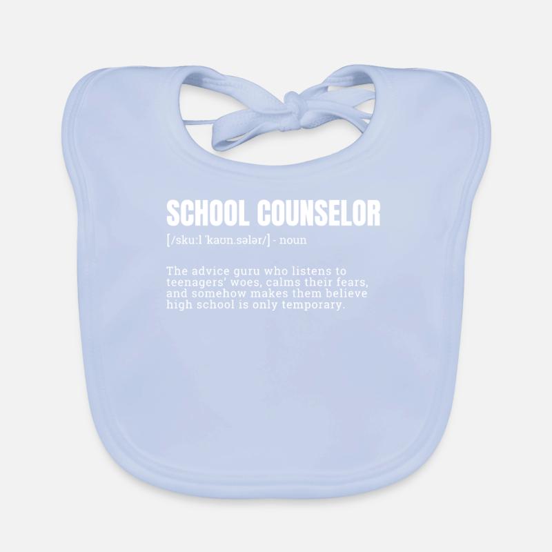 Définition comique d’un t-shirts de conseiller d’école Bavoir bio Bébé