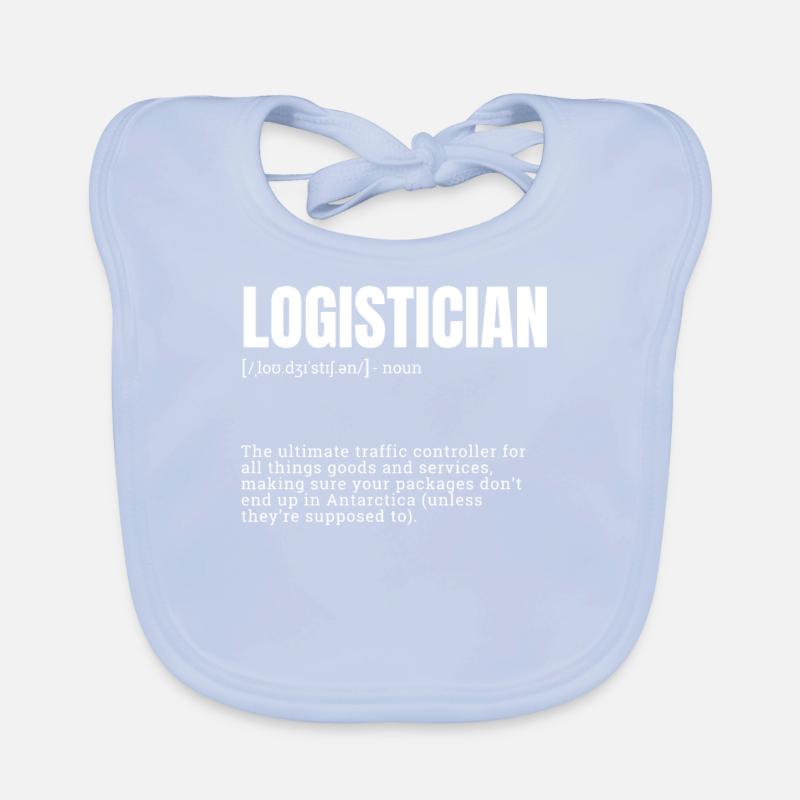 Logistics Traffic Controller Goods Packages Humor Baby Bio-Lätzchen