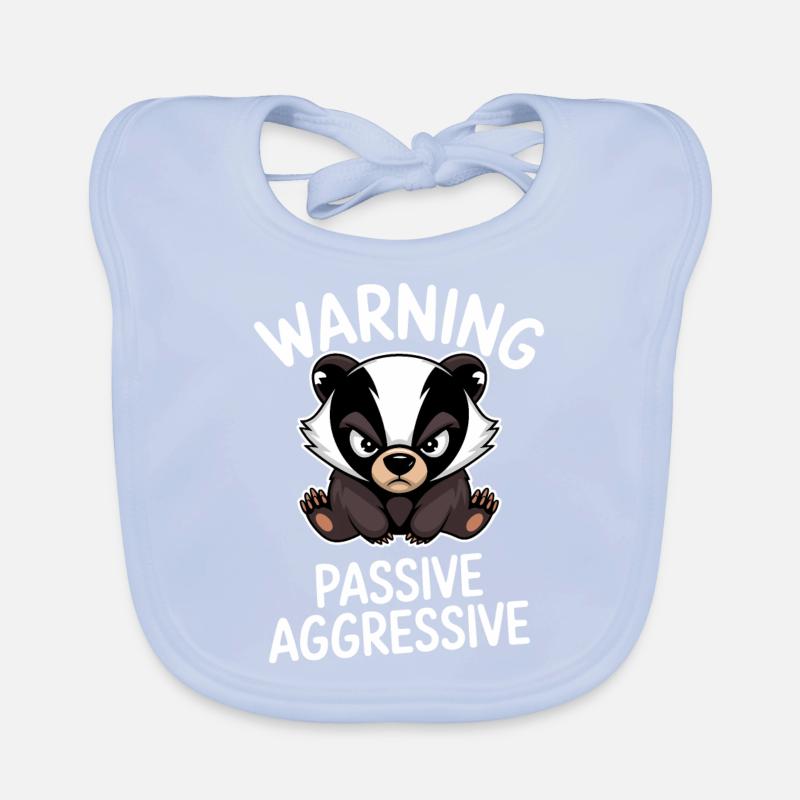 Warning Passive Aggressive Dachs Baby Bio-Lätzchen