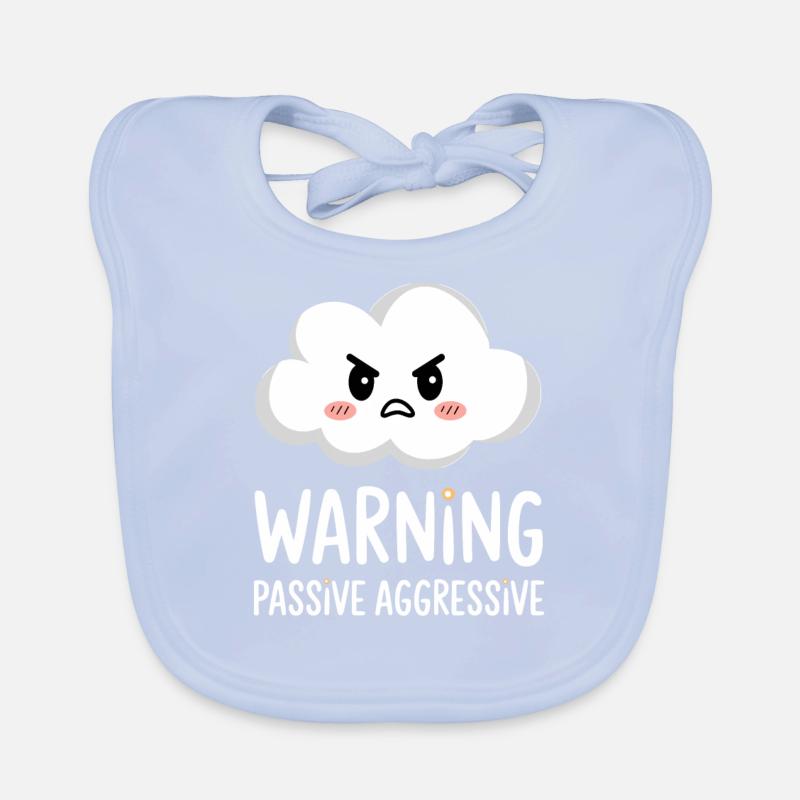 Passive Aggressive Cloud Warning Organic Baby Bibs