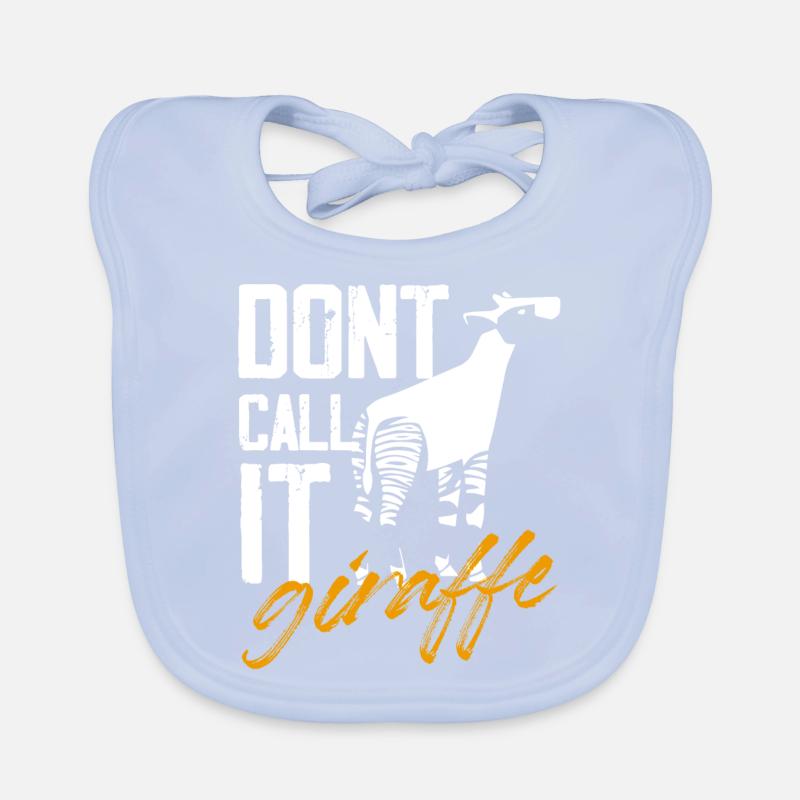 dont call it giraffe Design for a okapi lover Organic Baby Bibs